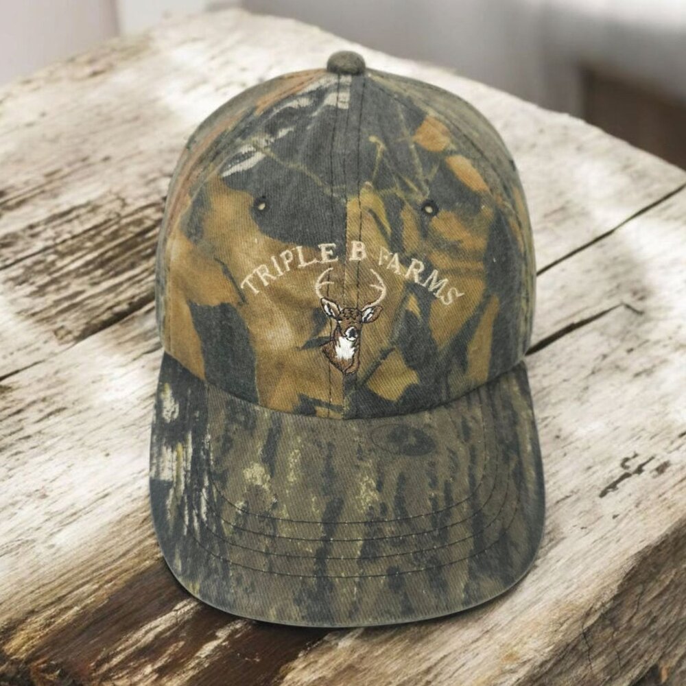 Triple B Farms Mossy Oak Break Up Camo Strapback Cap Hunting Baseball Hat